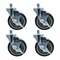 Bk Resources 5-inch Threaded Stem Casters, Polyurethane Wheels, Top Lock Brake, 300lb Capacity, 4PK 5SBR-6ST-PLY-PS4 - alternate 1